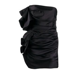 ALEXANDRE VAUTHIER- brand new 
Strapless Ruffled Satin Mini